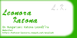 leonora katona business card